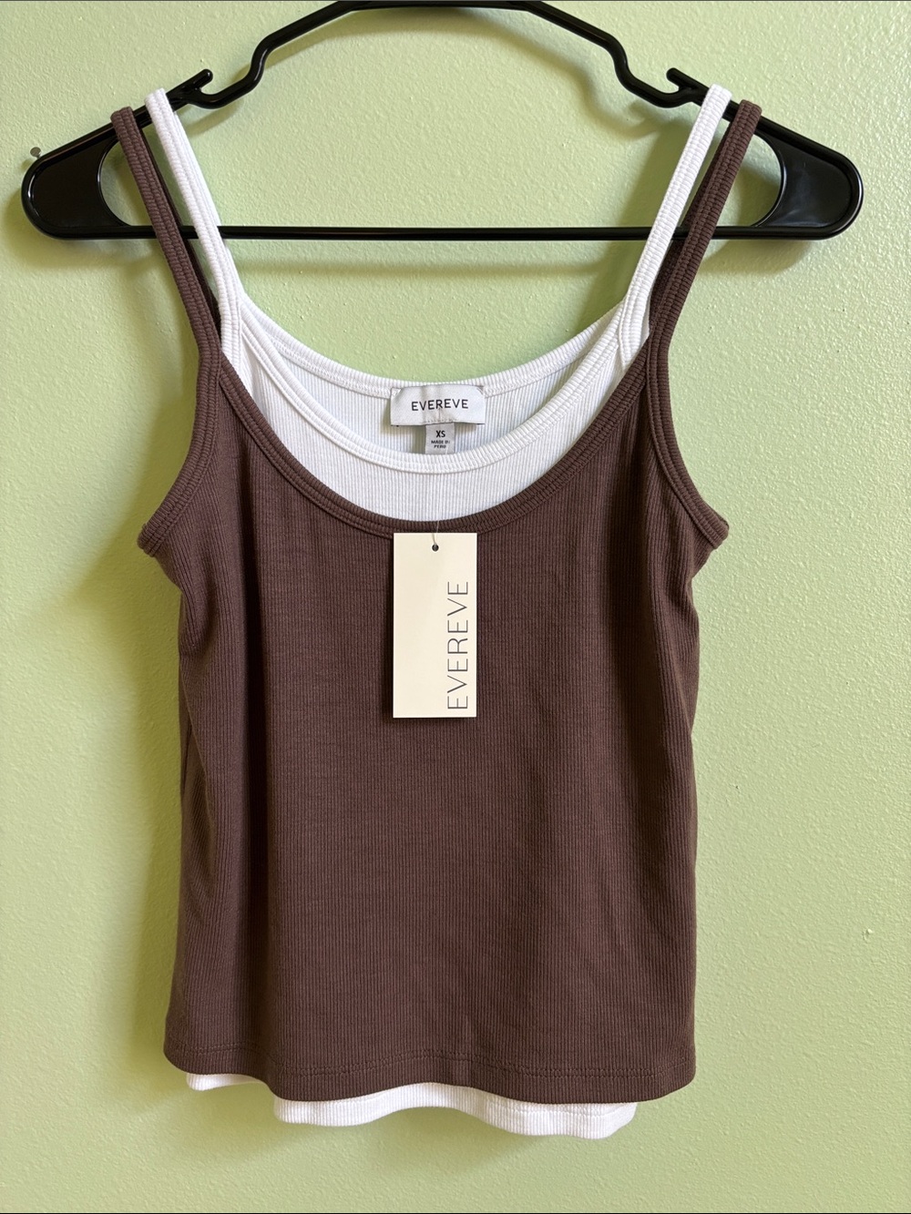 EVER EVE Layered Ribbed Tank Top